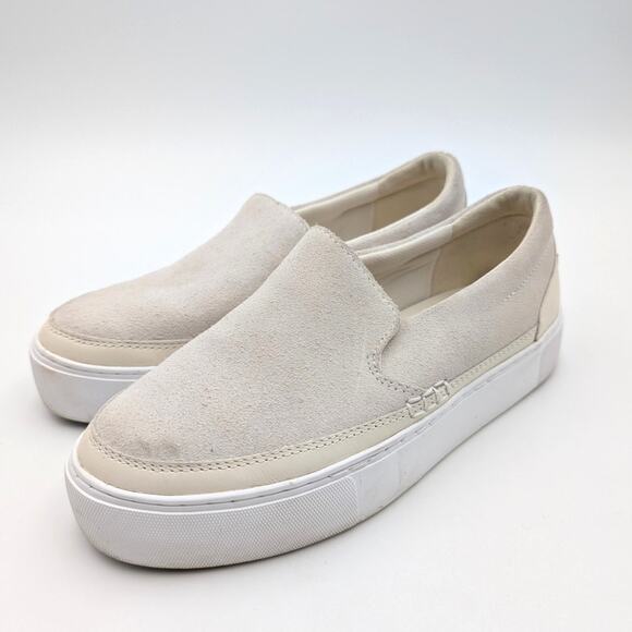 UGG Zilo Slip On Comfort Sneakers Shoes Women's Beige/White Size US7 EU38 - Picture 1 of 9